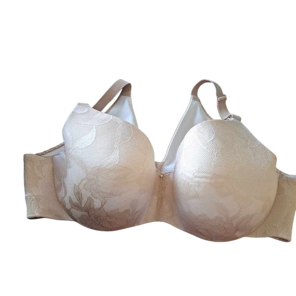 Cacique Lightly Lined Balconette Bra Lacy Beige